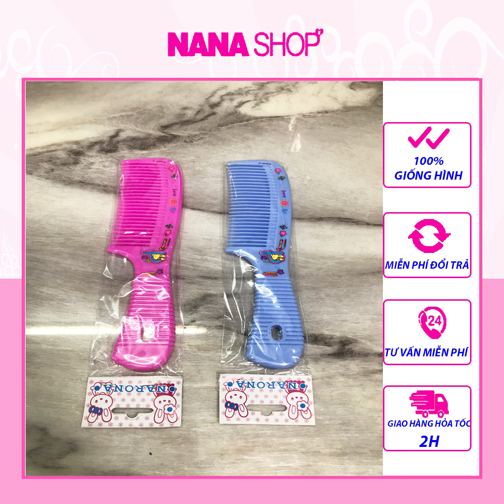Lược nhựa chải tóc nhựa màu sắc Thái Lan Narona P479