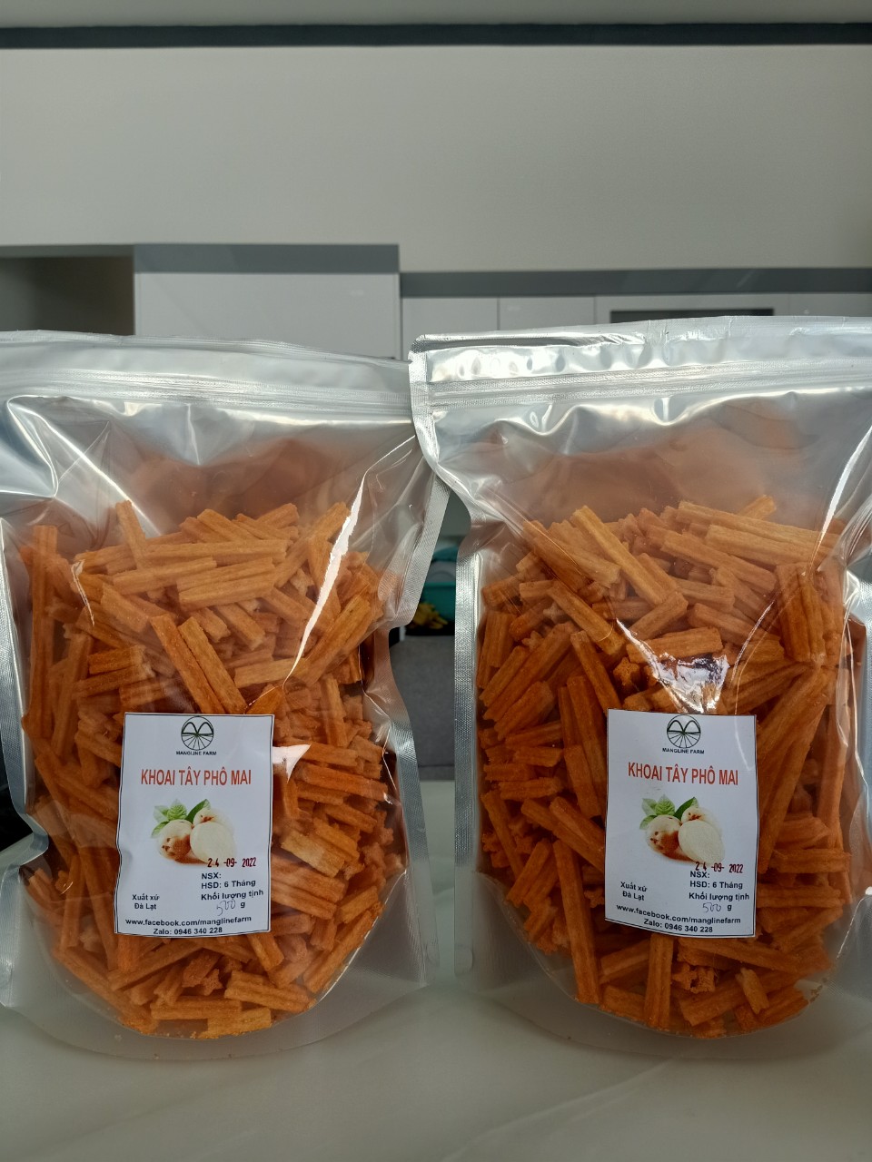 Combo siêu tiết kiệm 2 gói khoai tây phô mai mỗi gói 500g