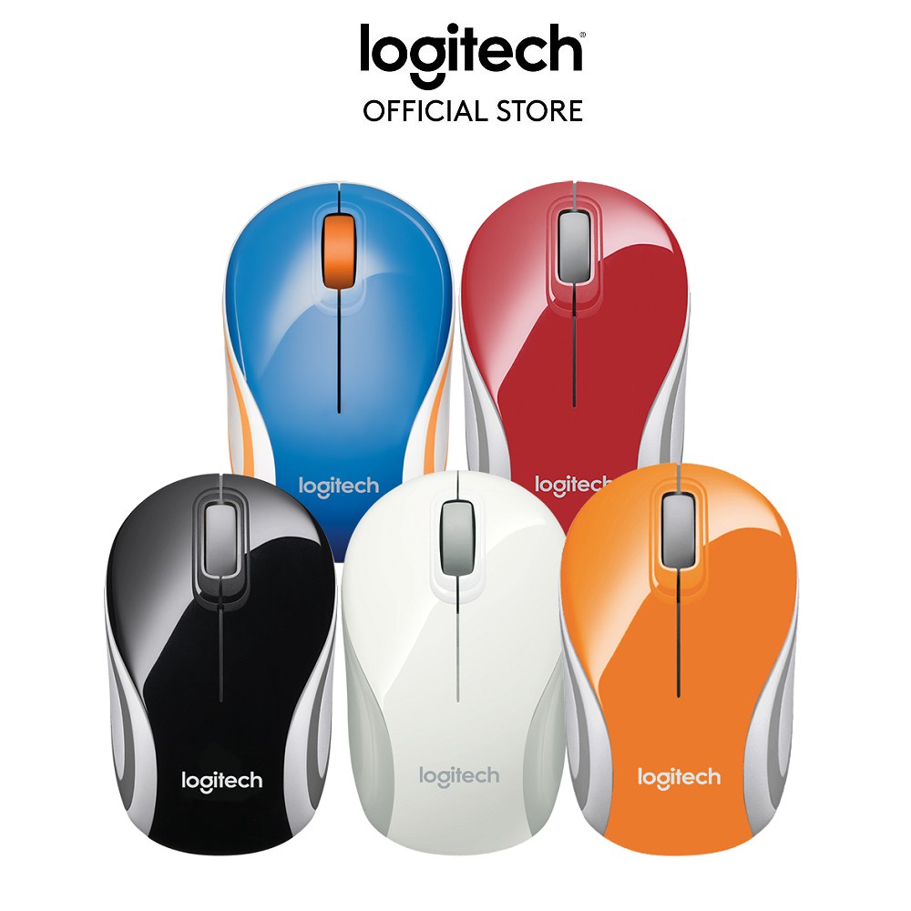 Chuột không dây LOGITECH M187, Hình dáng siêu nhỏ gọn, Cong thái học làm việc cực êm tay, Độ phân giải 1000dpi