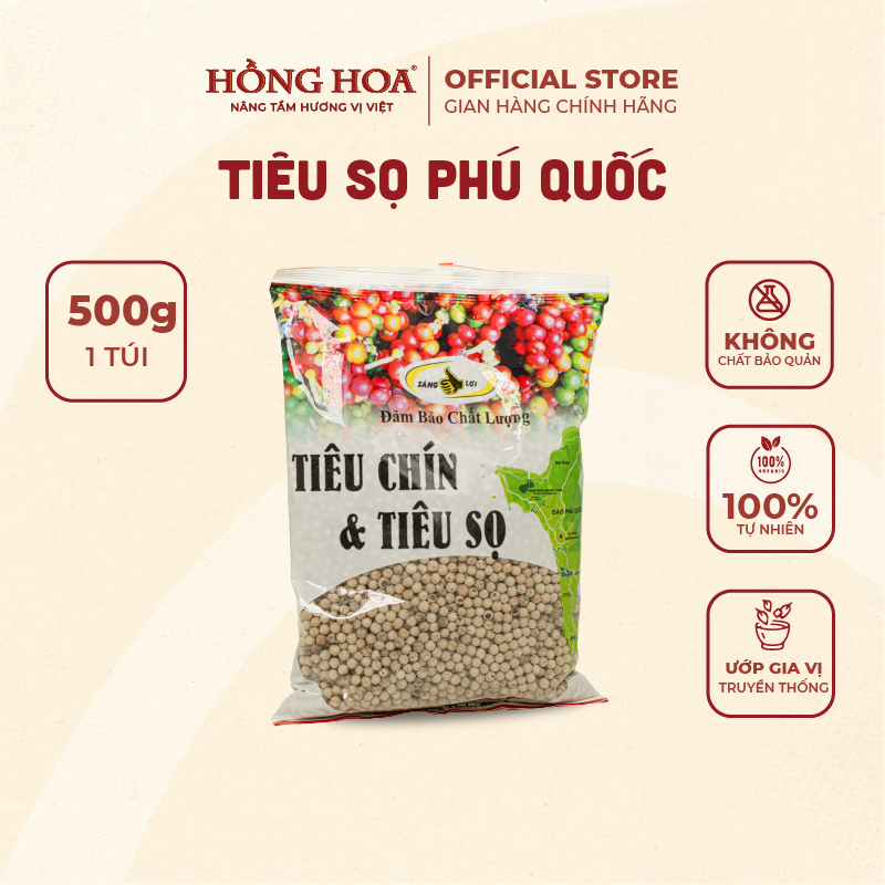 Tiêu sọ phú quốc 500g, đặc sản phú quốc hồng hoa