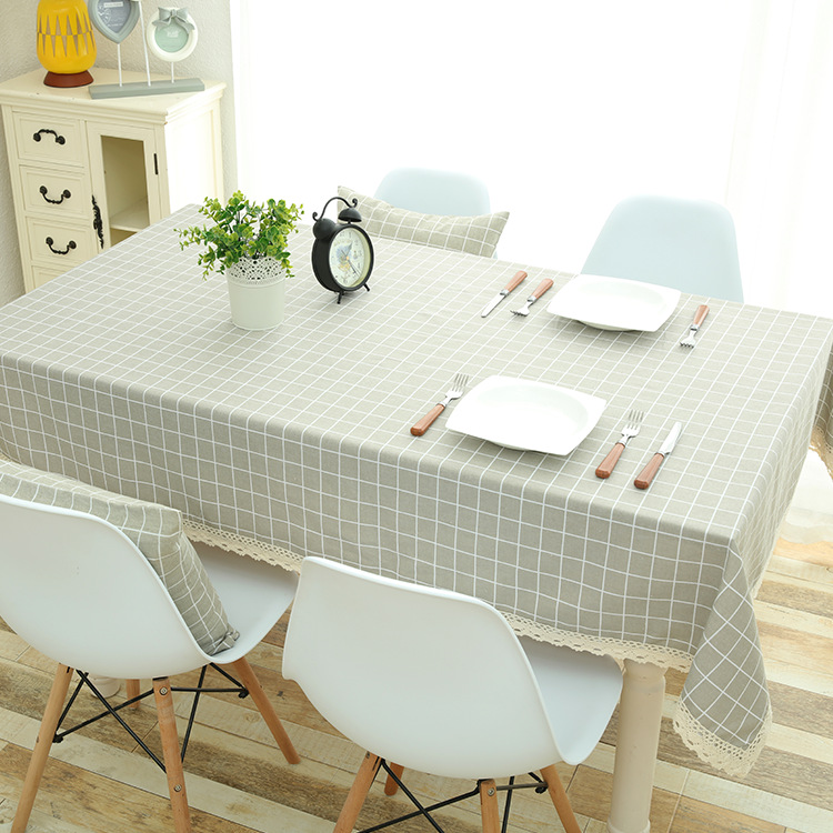 001 Hàng Có Sẵn Thực Vật Tươi Nhỏ Phong Cách MỤC VỤ Khăn Trải Bàn Vải Cotton Và Lanh Ren 02a