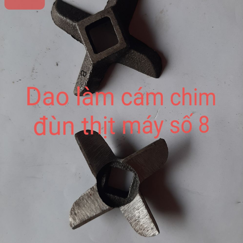 Dao làm cám chim 8 - dao xay thịt cối