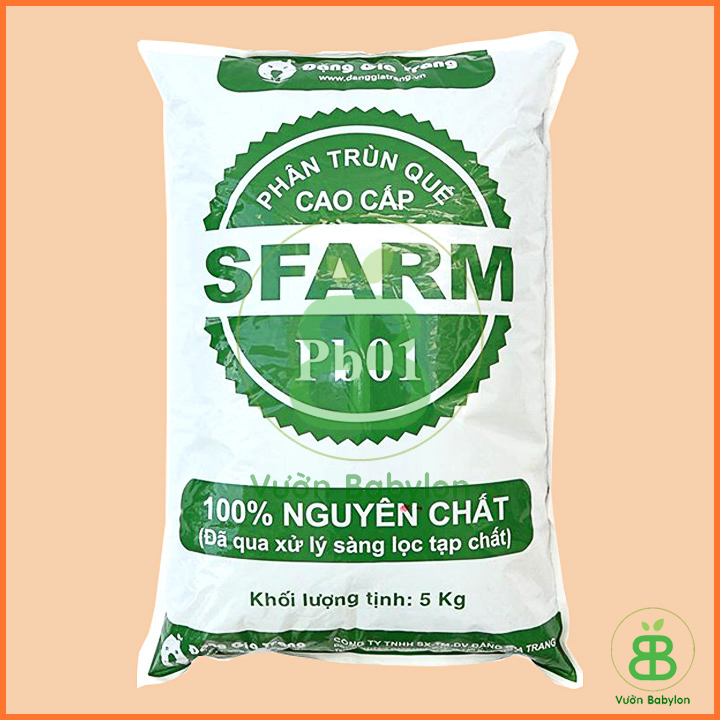Phân Trùn Quế Nguyên Chất Sfarm 5Kg