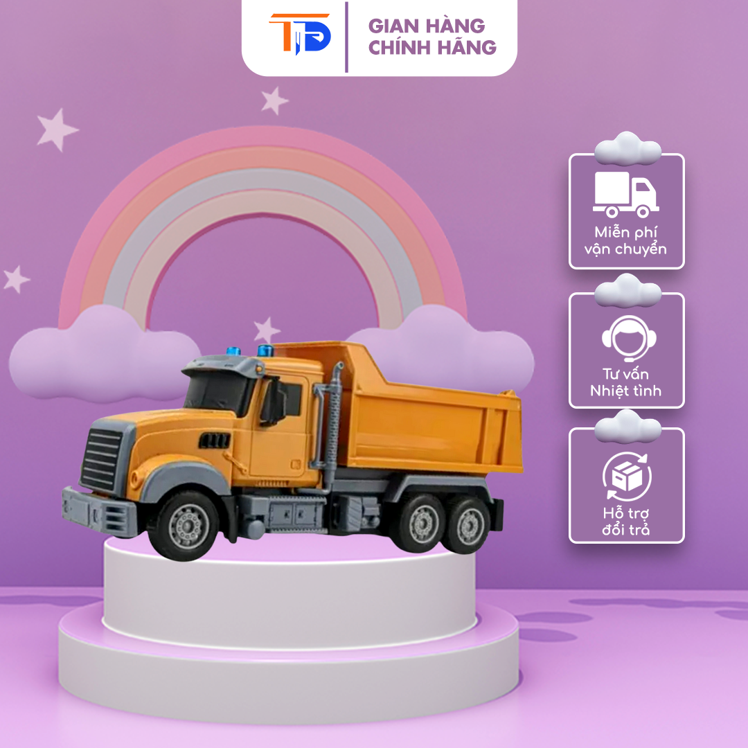 Xe tải điều khiển từ xa phương đồ chơi - xe tải đồ chơi điều khiển từ xa 4 chiều có pin sạc dành cho bé