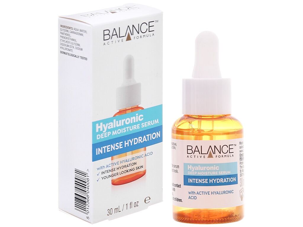 Serum Cấp Nước Dưỡng Ẩm Balance Active Formula Hyaluronic Deep Moisure 30ml
