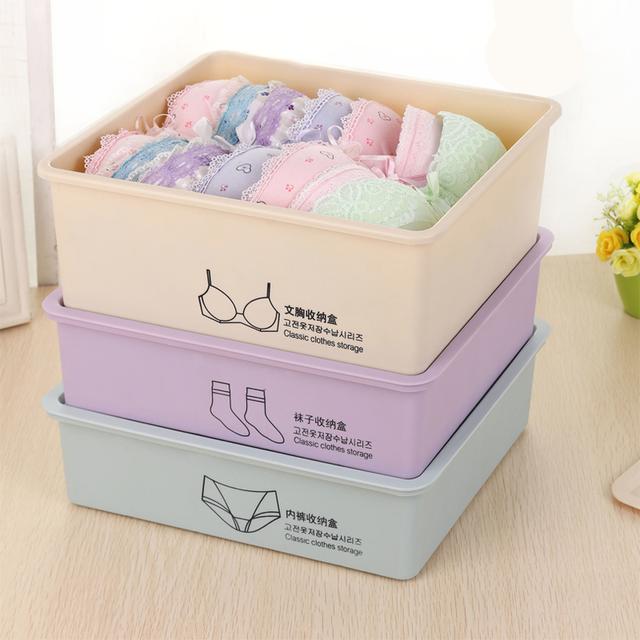 Hộp Đựng Đồ Lót - Hộp Đựng Đồ Lót Trang Sức Đa Năng, Hộp Nhựa Chữ Nhật Có Nắp Đậy