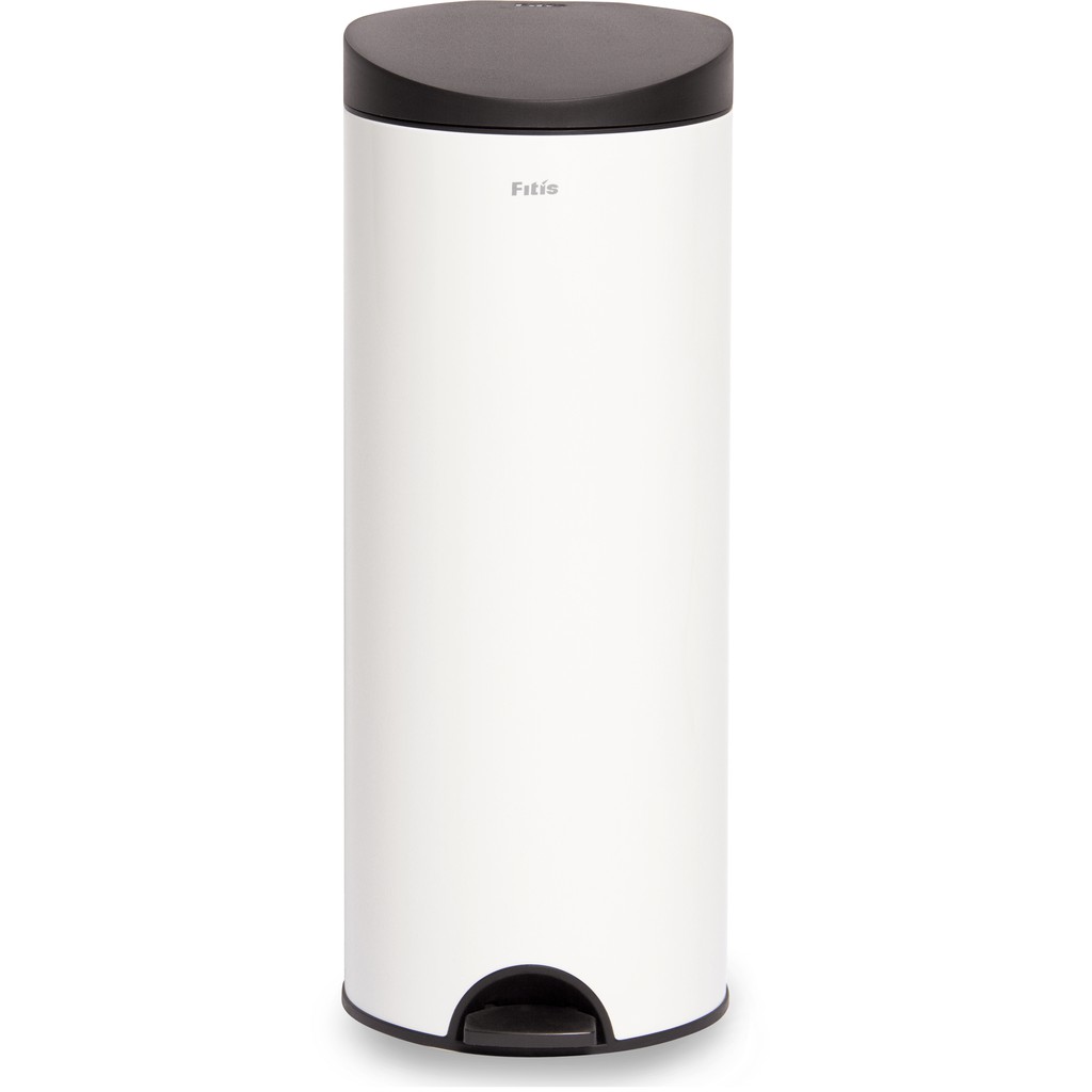 Thùng rác đạp tròn lớn fitis rpl1-904 sơn trắng