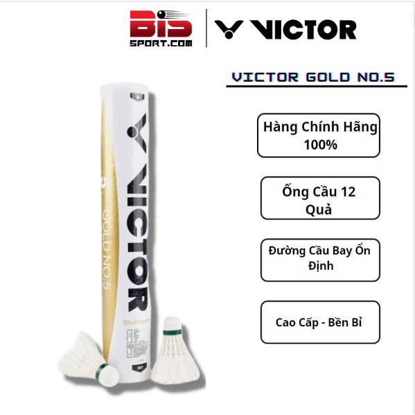 Ống Cầu Lông VICTOR GOLD NO.5 Chính Hãng Cao Cấp
