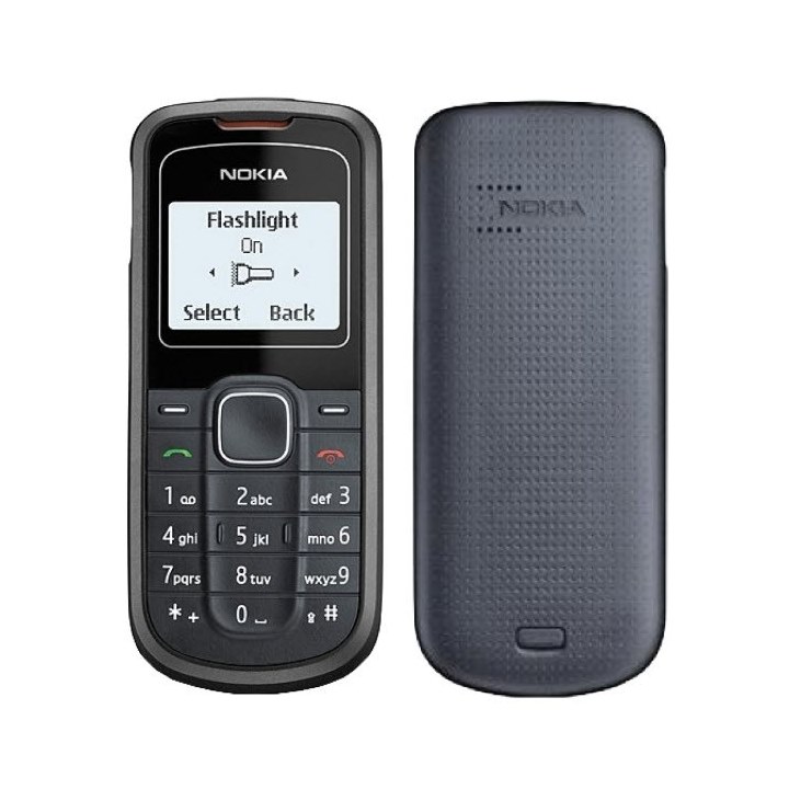 Điện Thoại Nokia 1202 + Pin 4C Đen - Bảo Hành 12 Tháng