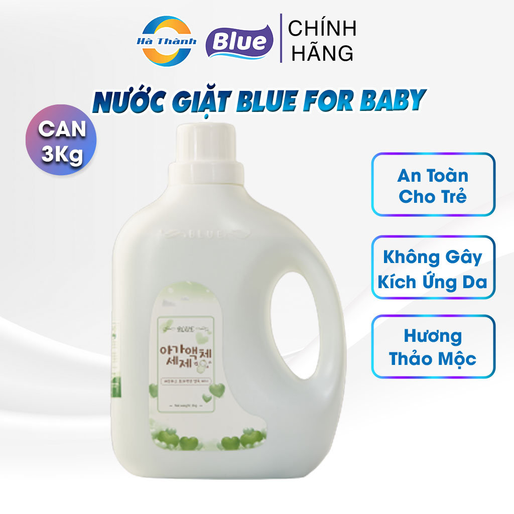 Nước giặt Blue For Baby can 3KG dành cho trẻ sơ sinh