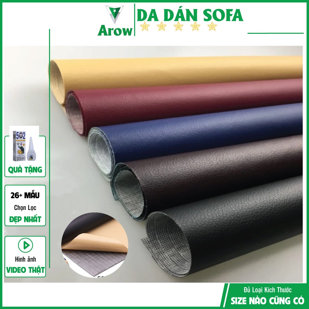 Da dán ghế sofa da pu tự dính ,bọc ghế Sofa,bọc Sofa,Sofa bọc ghế ô tô, kích thước 70*100cm