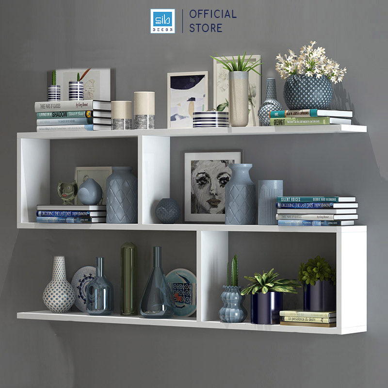 Giá Sách Treo Tường 3 Tầng kich thước 120 x 55 x 15cm Thương Hiệu SIB Decor