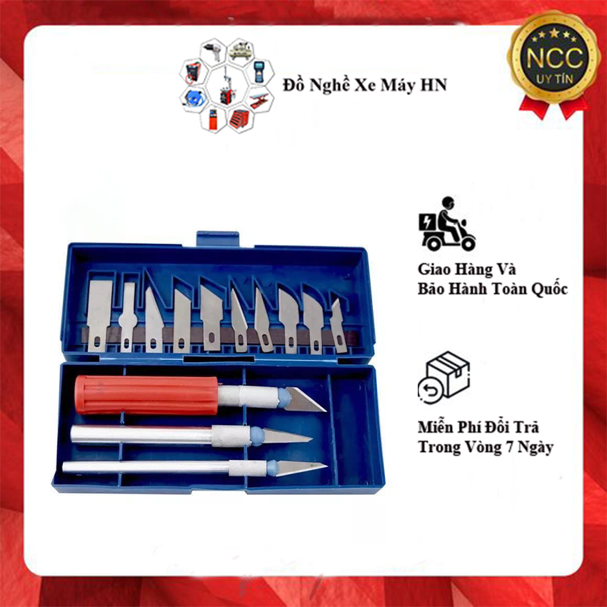 13 mũi dao rọc giấy mini khắc tỉa cạo ron gioăng máy đa năng cắt khắc mô hình