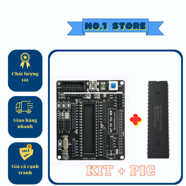Pic18f4550 16f877a 16f887 + v1 new kit ra chân 40 chân