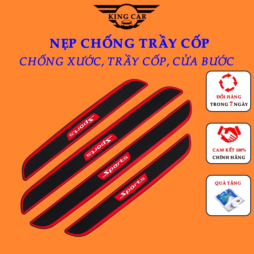 ✻۞ Nẹp Cao Su Chống Trầy Xước Cốp Sau Xe Hơi Ô Tô - Mẫu Sports Cá Tính Dùng Được Cho Tất Cả Các Xe