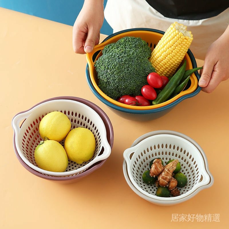 Set rổ 6 món kèm chậu dùng đựng hoa quả, rửa rau
