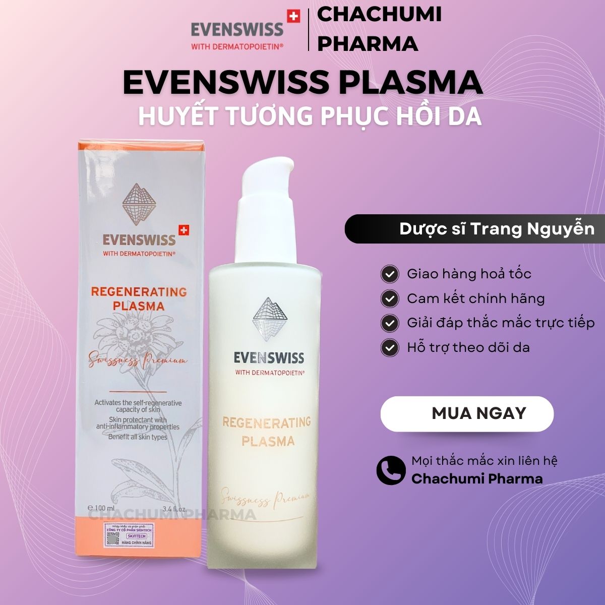 Huyết tương phục hồi da Evenswiss Regenerating Plasma