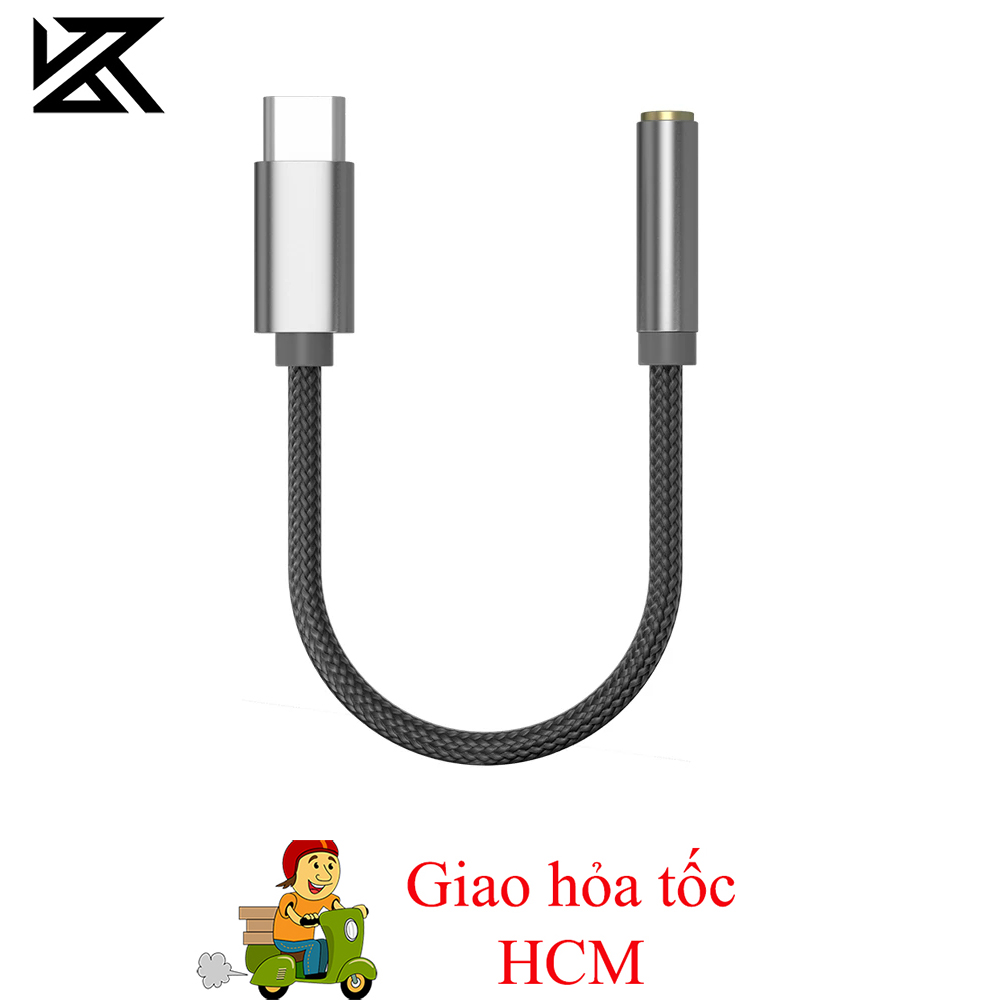 Dac chuyển cổng type c sang 3.5mm hãng kz am01