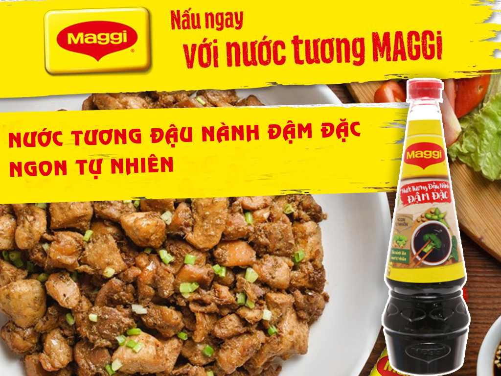 Nước tương đậu nành đậm đặc Maggi chai 700ml