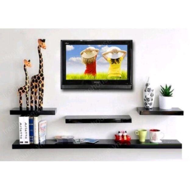 kệ tivi treo tường 4 thanh ngang như hình rộng 15cm