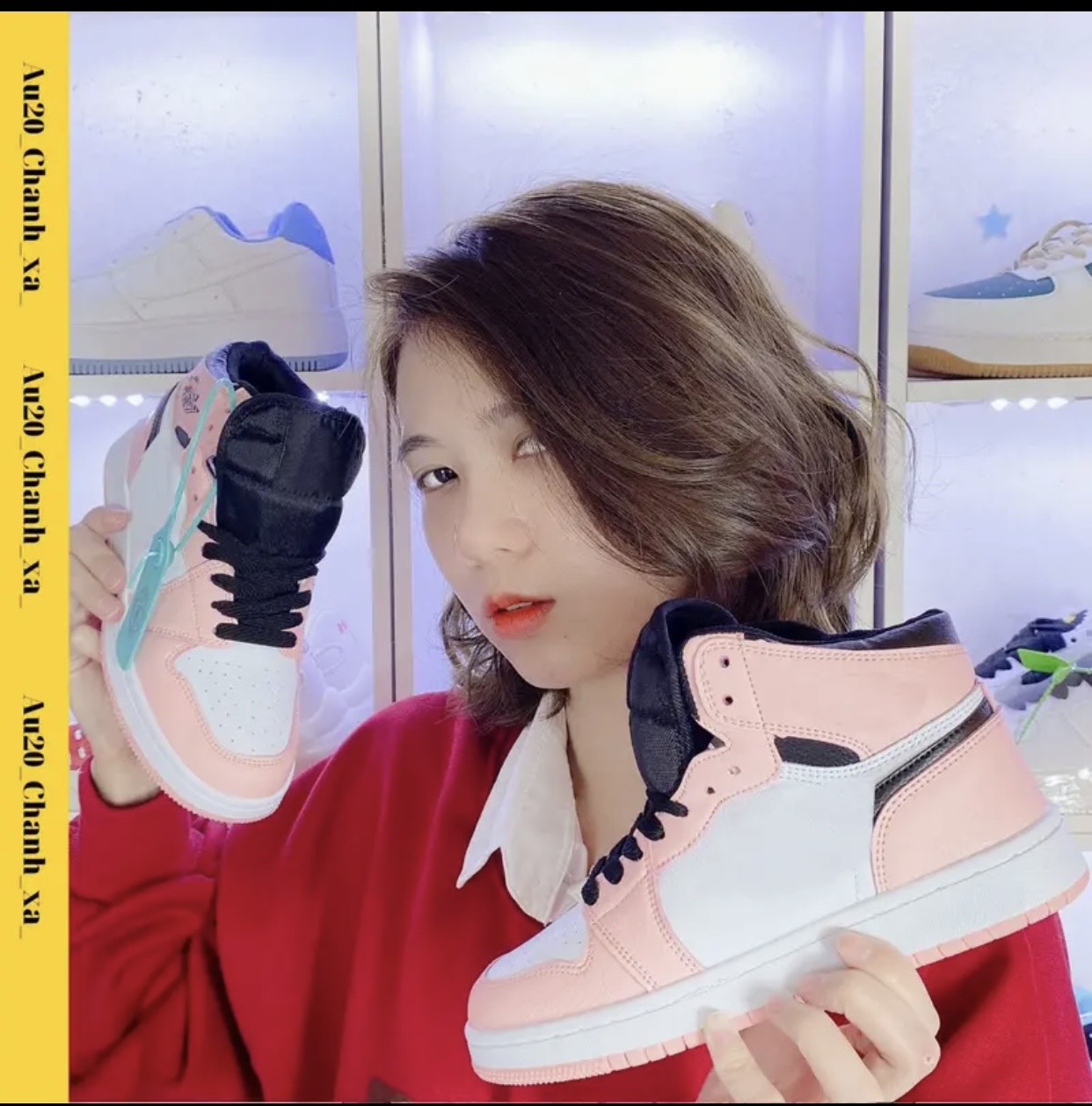 Giày thể thao ulzzang , giày sneaker jd1 jordann hoot 2023 hồng cao nữ full sz 36-43