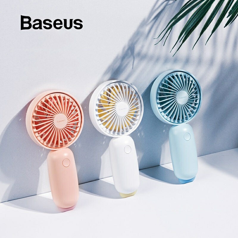 [HCM]Quạt USB mini cầm tay pin sạc Baseus Bionic Firefly Mini Fan LV491 (Pin sạc 3 mức tốc độ đèn LED đom đóm Cầm tay)