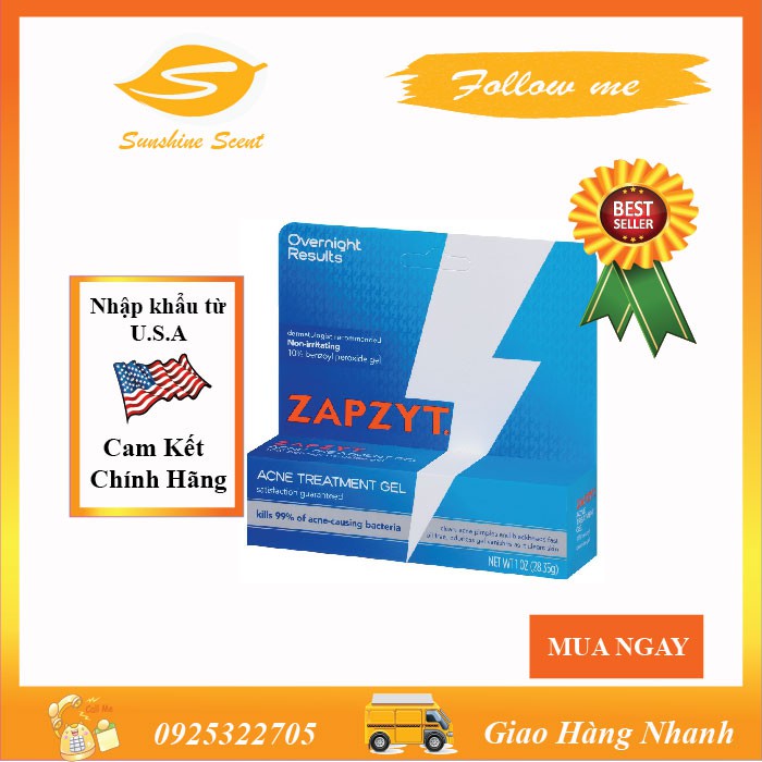 [HCM]KEM TRỊ MỤN ZAPZYT 28G