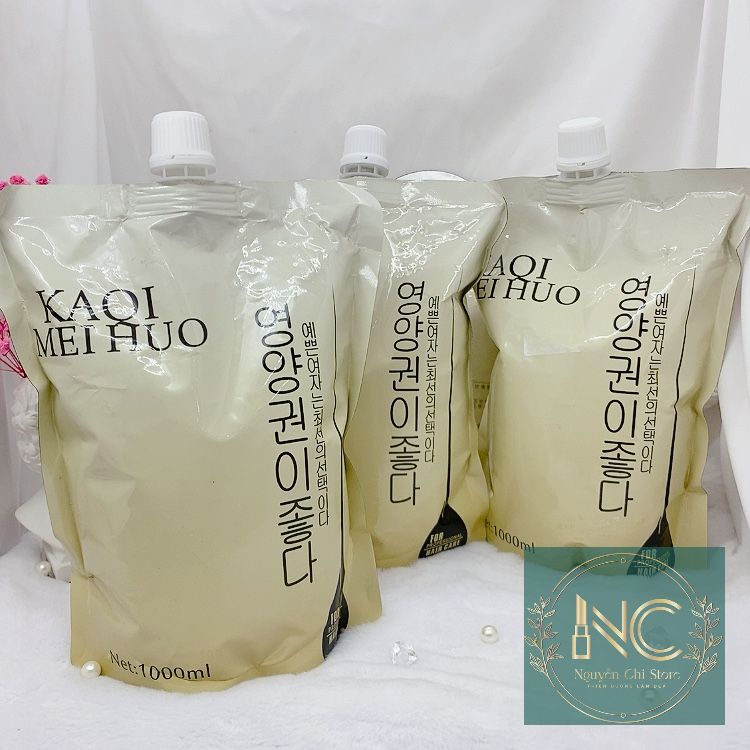 Dầu hấp ủ phục hồi tóc kaqi mei hou hàn quốc siêu mềm mượt, thơm dịu nhẹ 1000ml