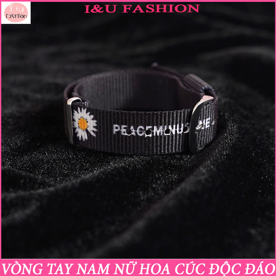 Vòng tay vải UNISEX Nam Nữ hoa cúc Hot trend GD - G.Dragon cá tính độc đáo , Phù hợp làm vòng tay đôi , vòng tay nhóm VT-28