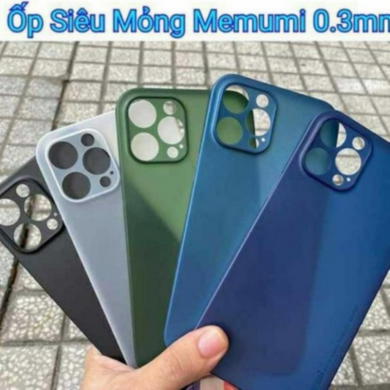 Ốp lưng iphone✺❍● ốp memumi siêu mỏng 0.3mm cho iphone 13 / 13 pro / 13 promax /12 / 12 pro / 12 max / 12 pro max chính hãng
