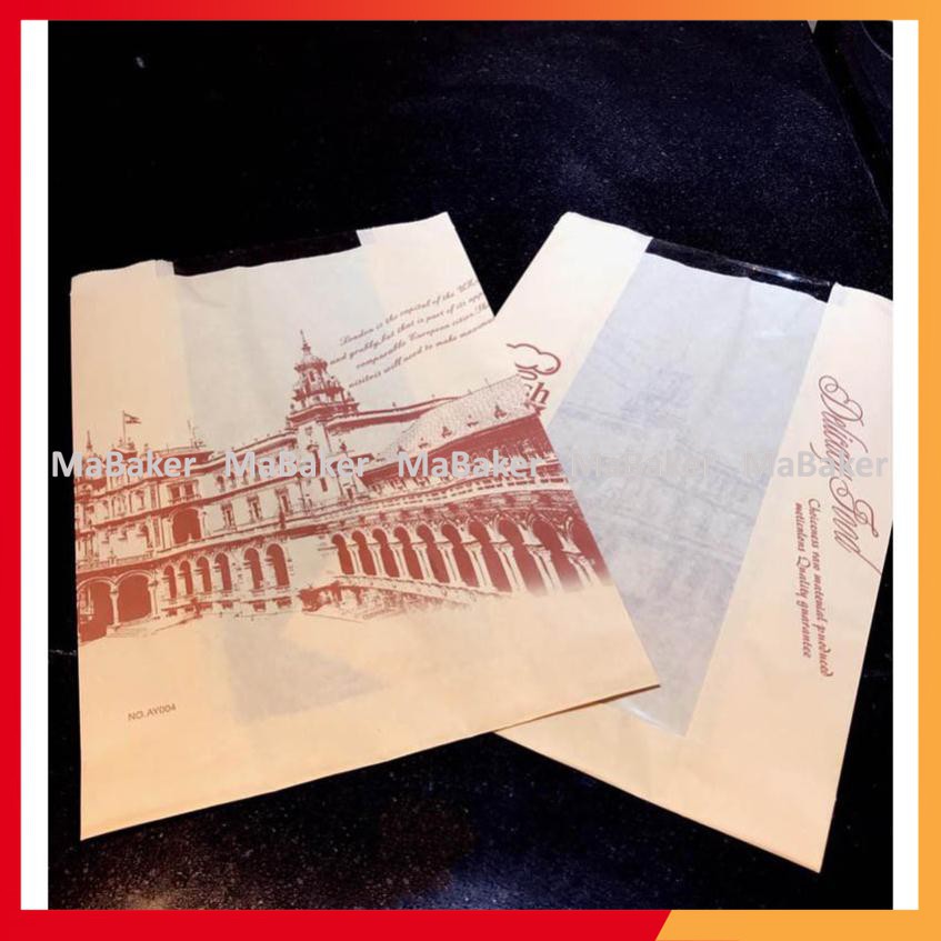 Set 50 túi đựng bánh mỳ hoa cúc ngang cao cấp - MaBaker