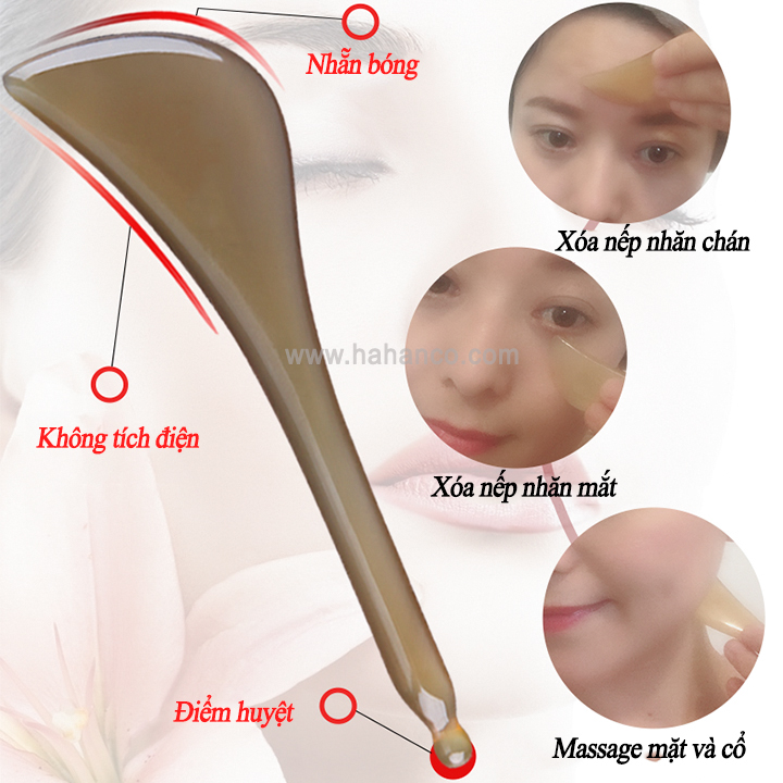Dụng cụ làm đẹp da bằng sừng/ massage mặt đánh bay mọi nếp nhăn trên da mặt - MH803 có lợi cho da