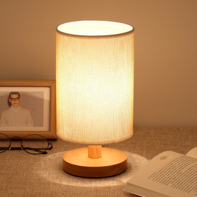 Đèn ngủ để bàn, đèn led ánh sáng ấm áp sang trọng T10A TMC Store - Đan tre chỉnh sáng