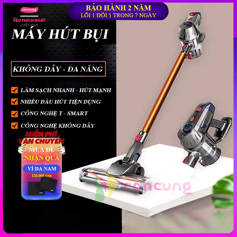 Máy hút bụi cầm tay không dây, máy hút bụi gia đình hiệu suất cao 2 chế độ mạnh mẽ giúp loại bỏ bụi bẩn trong phòng của bạn ( Bảo hành 2 năm lỗi 1 đổi 1 trong 7 ngày )