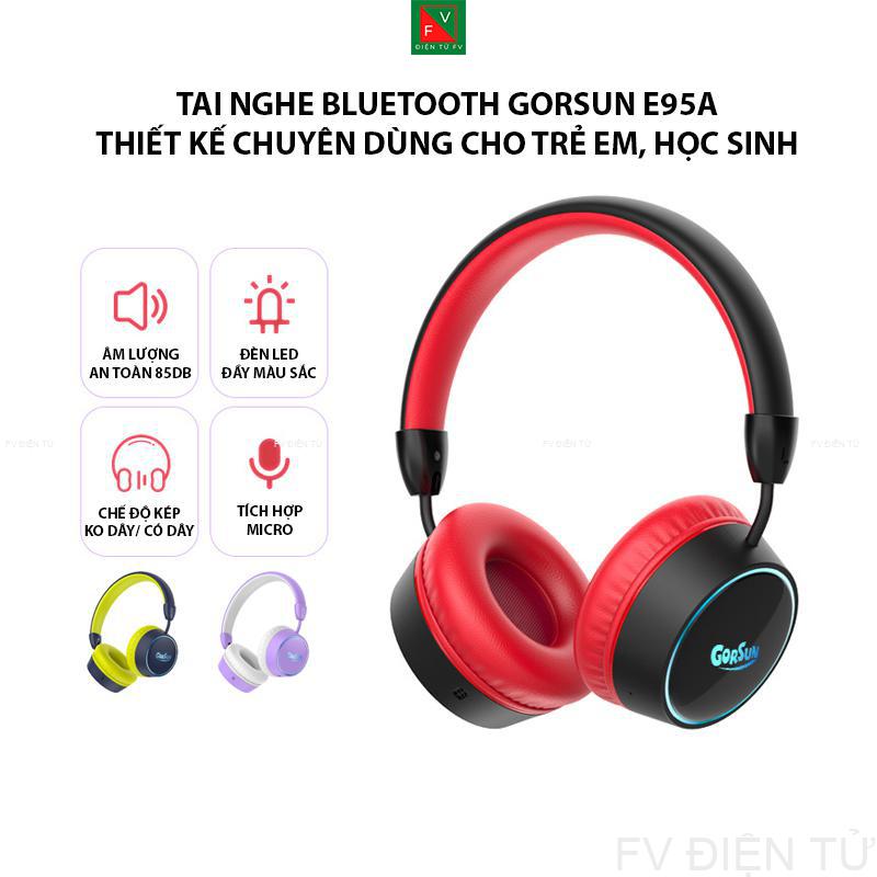 Tai nghe không dây bluetooth gorsun e95a, cho trẻ em, học sinh, học online, nghe nói tiếng anh