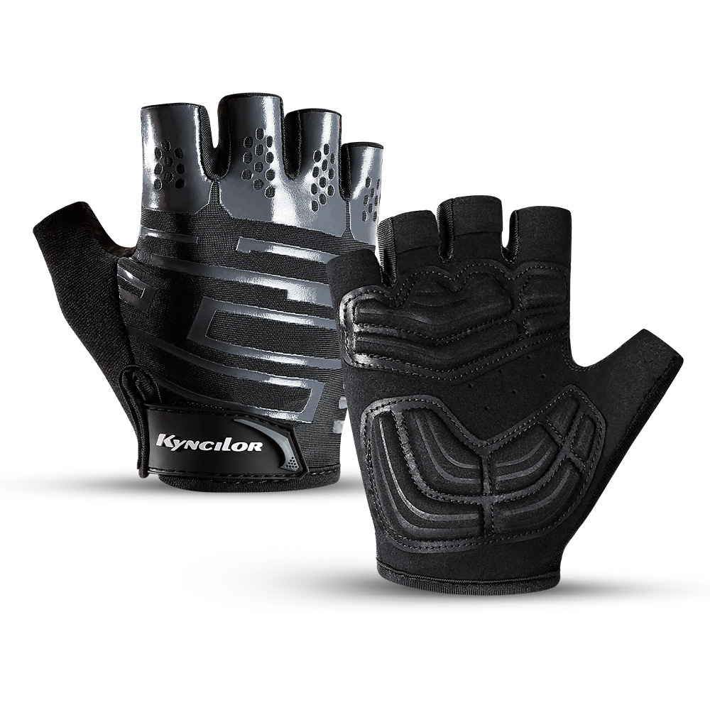 Găng Tay Hở Ngón Thể Thao Chống Sốc Chống Trơn Trượt SBR, Găng Silicone Thoáng Khí Kyncilor