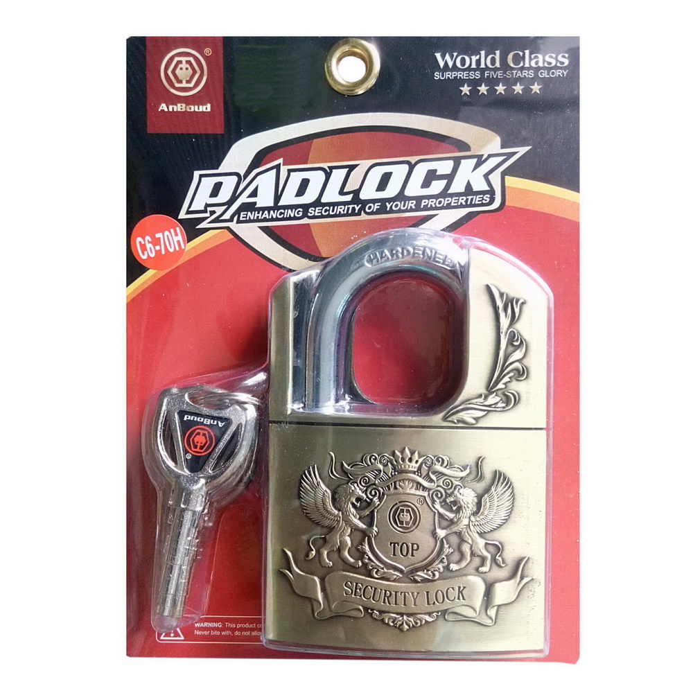 Ổ khóa chống cắt anboud c6-70h thân kẽm rộng 70mm 4 chìa đũa - luto shop