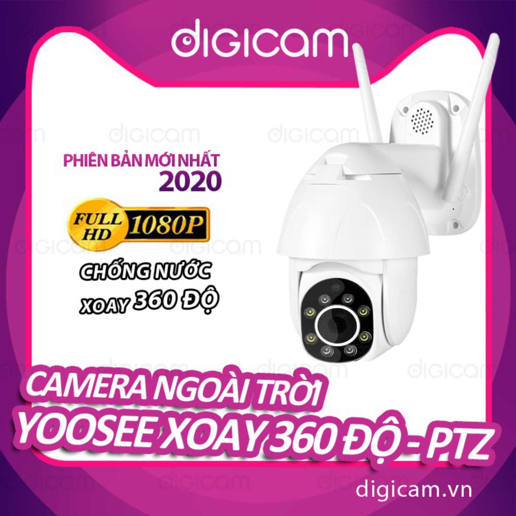 Camera ip yoosee xoay 360 độ ptz - cao cấp full hd