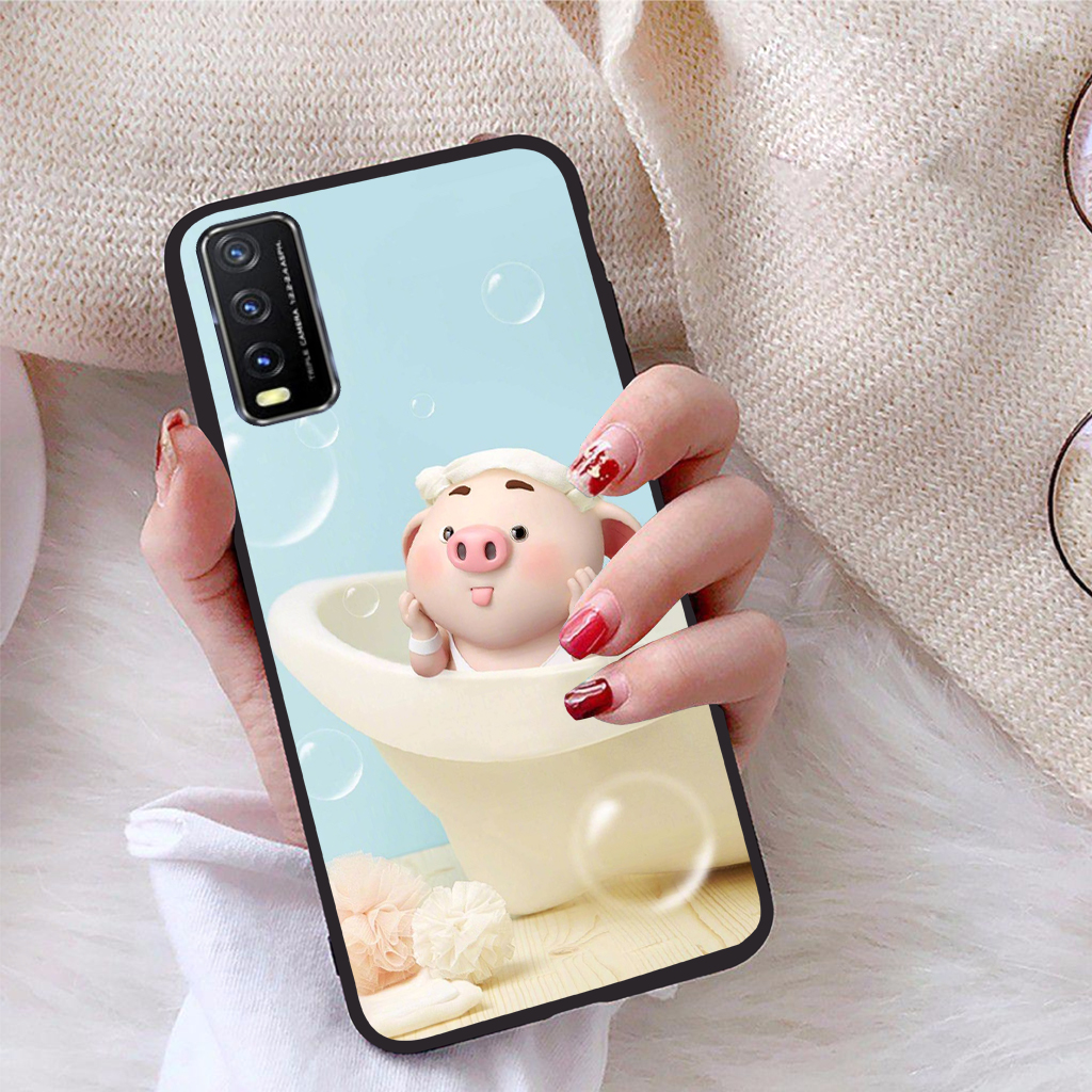 Ốp lưng Vivo Y20 viền dẻo TPU BST Pig Cute