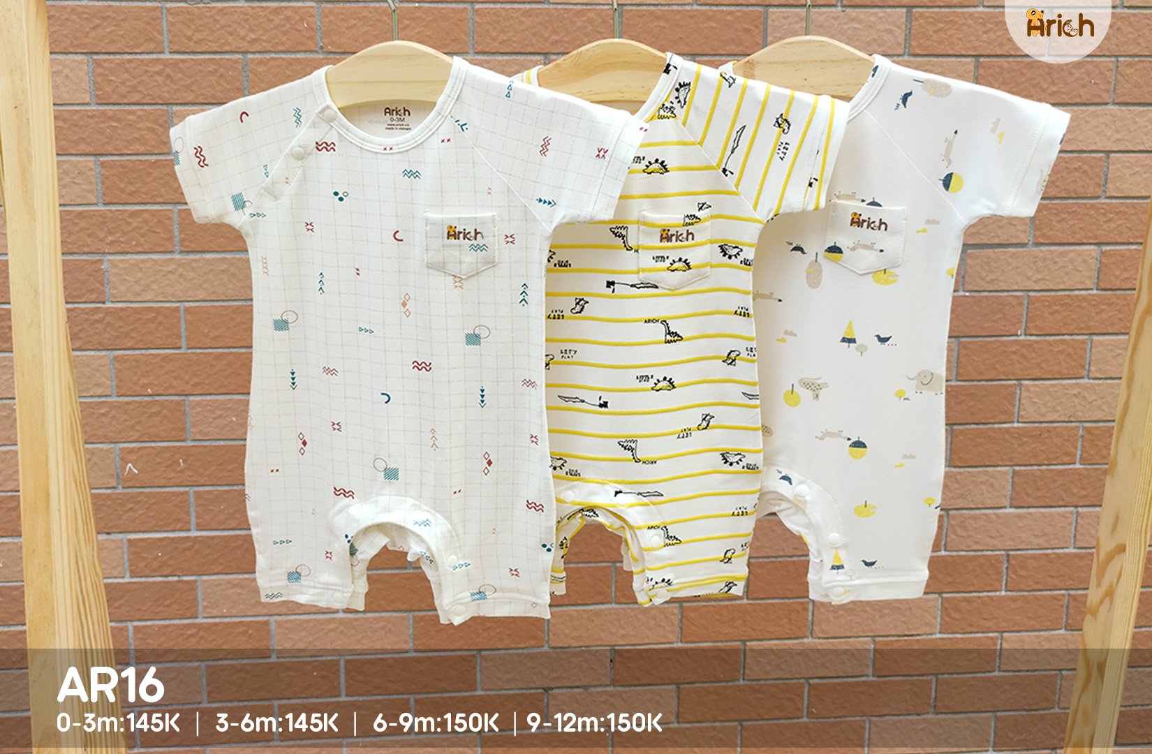 [HCM]Mẫu body cộc tay cài chéo chất liệu vải sợi tre cho bé sơ sinh đến 12 tháng