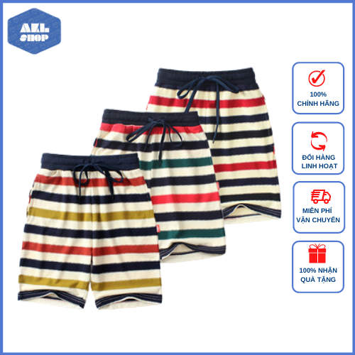 Quần short thun bé trai 25kg đến 45kg AKL, quần đùi cho bé 5 đến 14 tuổi hàng Quảng Châu