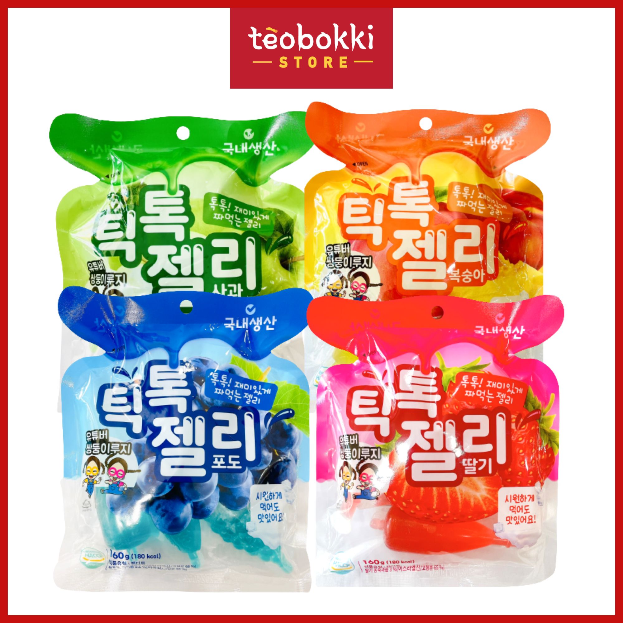 Thạch hút trái cây Hàn Quốc Tik Tok 160g