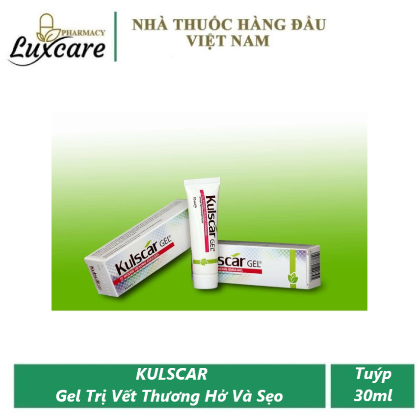 [HCM]Kulscar Gel Hỗ Trợ Trị Vết Thương Hở Hạn Chế Hình Thành Sẹo Tuýp 30ml Luxcare