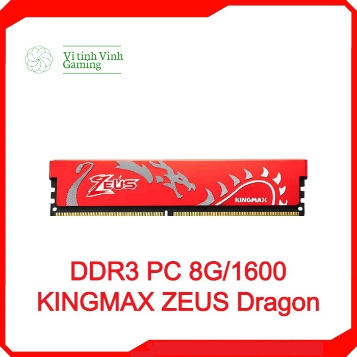 Ram ddr3 8/1600 kingmax zeus dragon - hàng mới bảo hành 36 tháng
