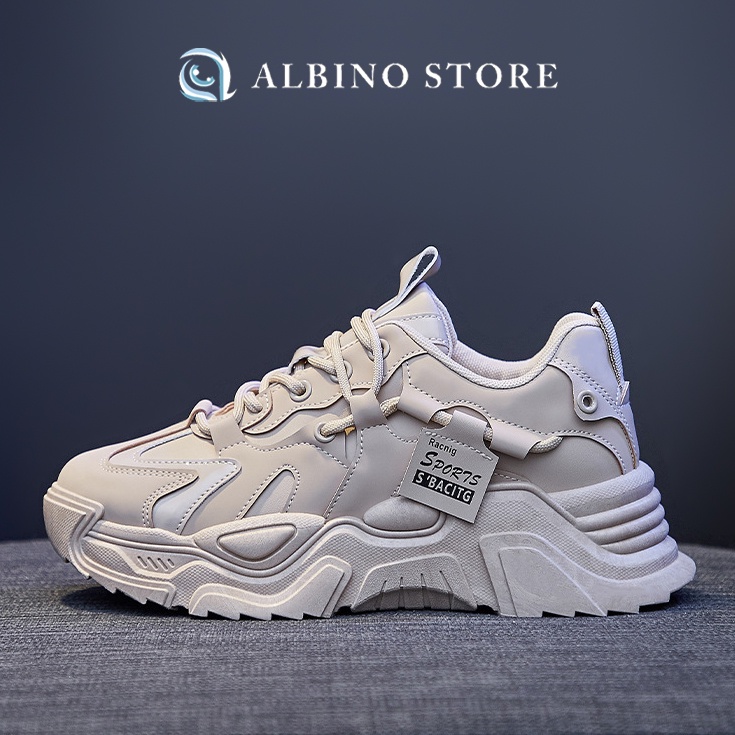 Giày thể thao nữ độn đế Albino Store giày nữ sneaker màu trắng ulzzang Hàn Quốc CK-9