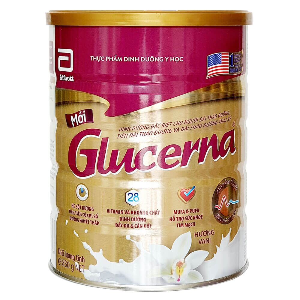 Sữa bột abbott glucerna dành cho người bệnh tiểu đường lon 850g