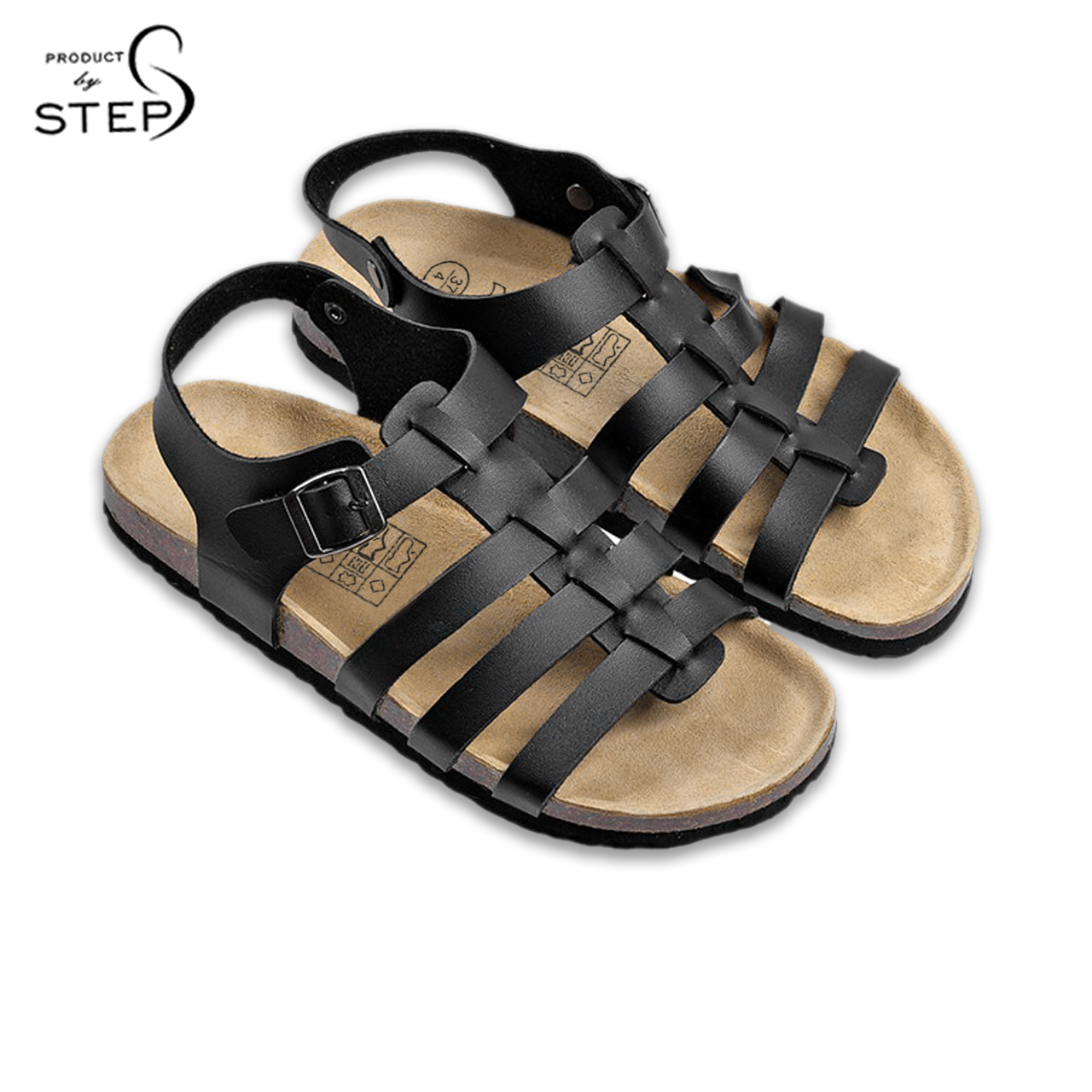 Giày đế trấu Unisex Giả da quai chiến binh