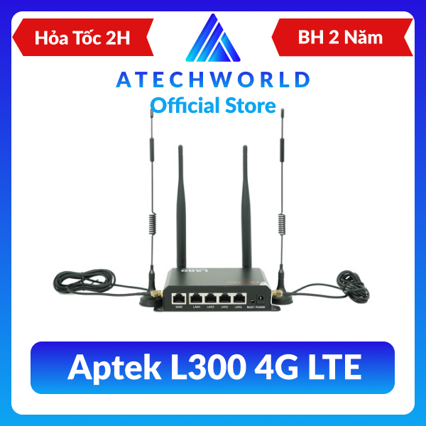 Bộ Phát Wifi APTEK L300 3G 4G LTE Tốc Độ 150Mbps 1 WAN 4 LAN