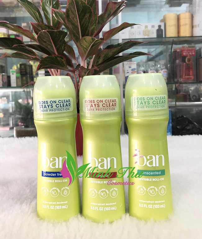 Lăn khử mùi Ban Invisible Roll-On 103ml