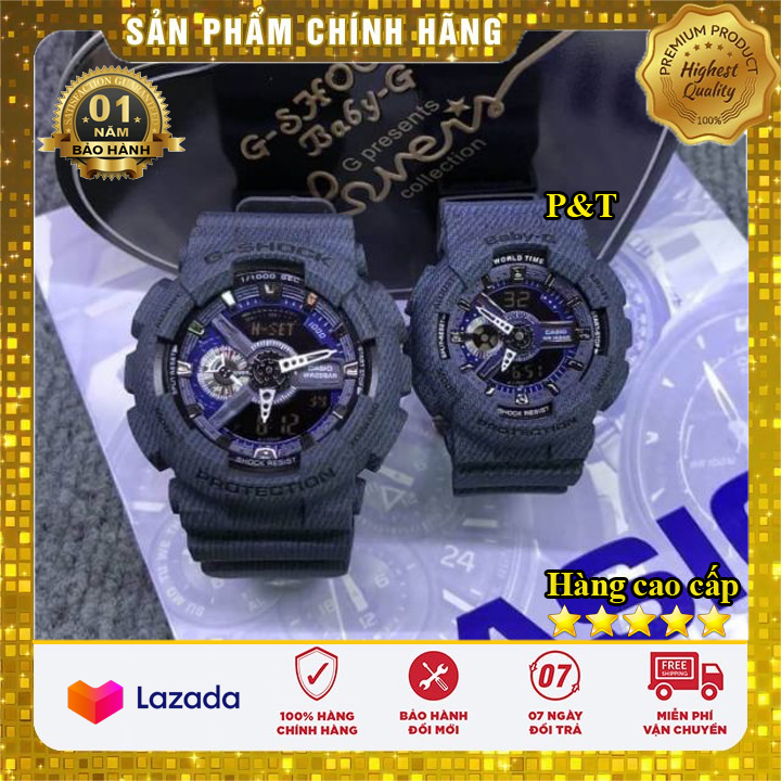 Đồng hồ Nam Nữ Casio G-Shock GA-110 Jeans - Mới- Made in JAPAN - Bảo hành 12 tháng - Đồng hồ P&T [ FreeShip- Hàng cao cấp- Full box ]